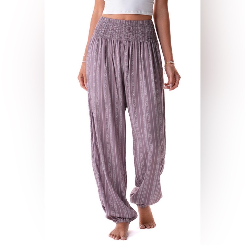 NWT Lotus & Luna Tribal Stripe Harem Pants